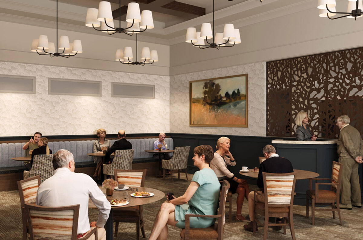 Main building restaurant in Good Samaritan - Founder's Crossing in Sioux Falls, SD.