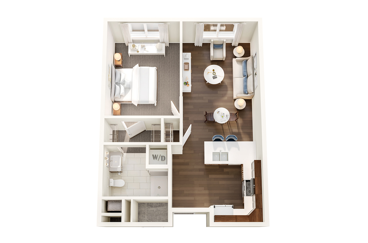 Dell apartment floor plan.
