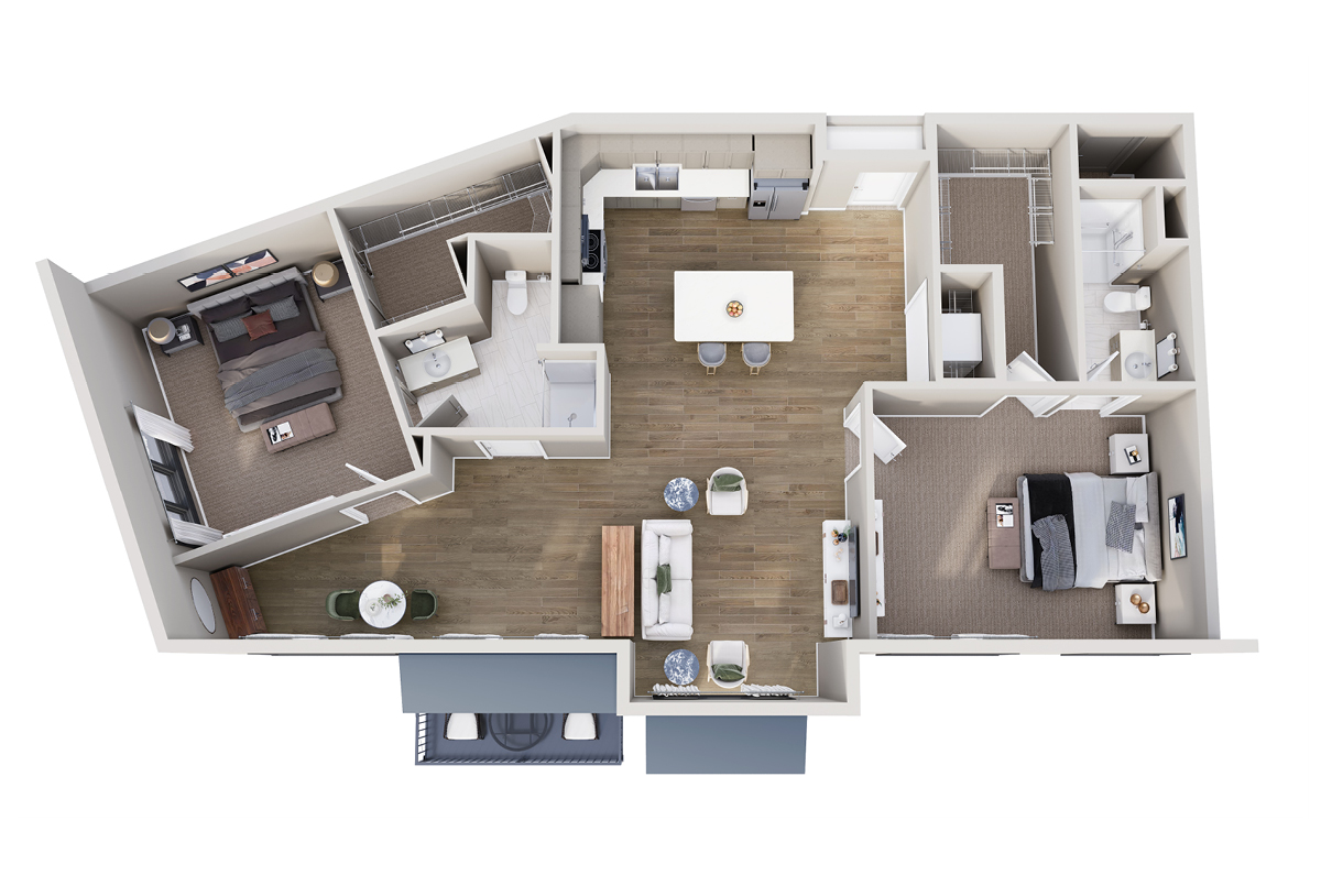 Ridge Apartment floor plan.