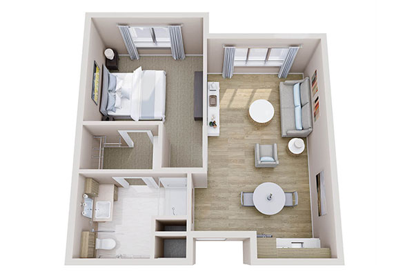 Assisted Living Floor Plan for Good Samaritan - Founder's Crossing in Sioux Falls, SD
