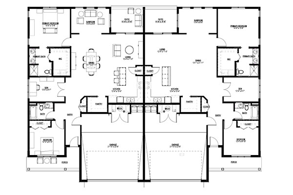 Heartland – 2 bed, 2 bath floor plan.