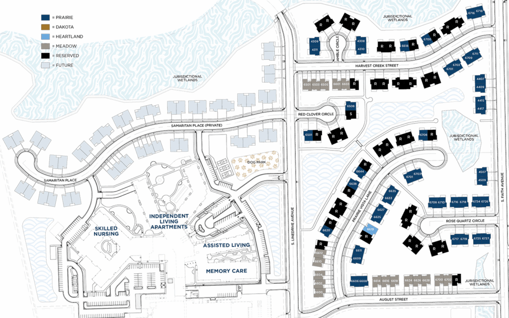 Map of Good Samaritan - Founder's Crossing sold units.