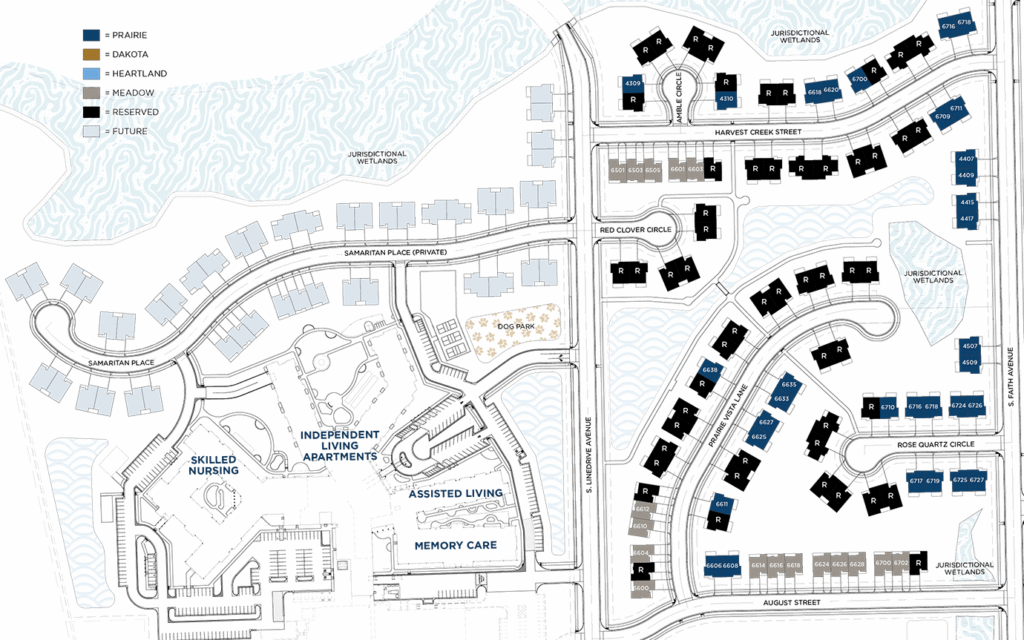 Map of Good Samaritan - Founder's Crossing sold units.