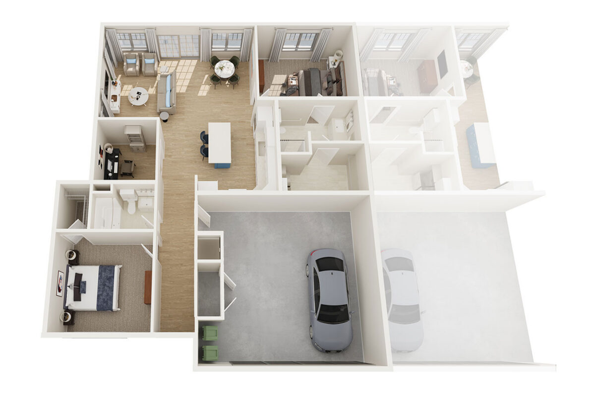 Prairie villa, independent living: two-bedroom, two-bathroom