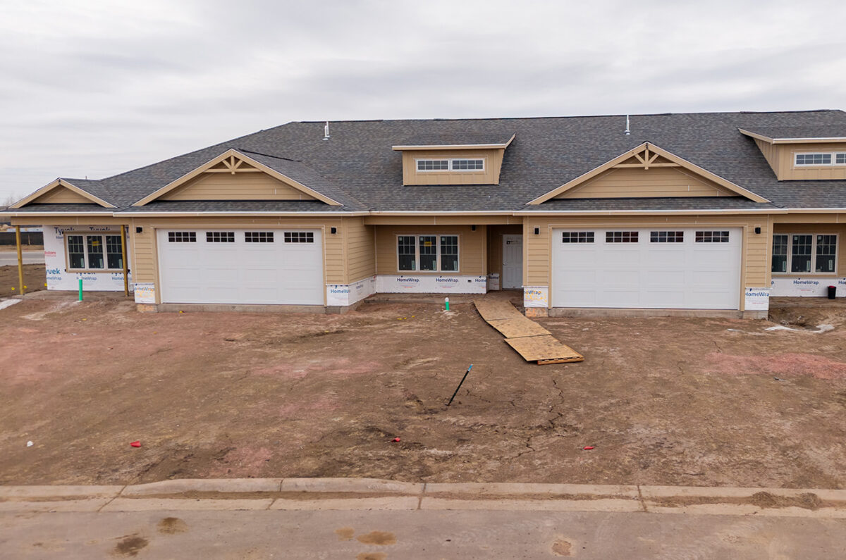 Drone footage shot on March 2, 2026 of continuing construction at Good Samaritan Founder's Crossing in Sioux Falls, South Dakota.