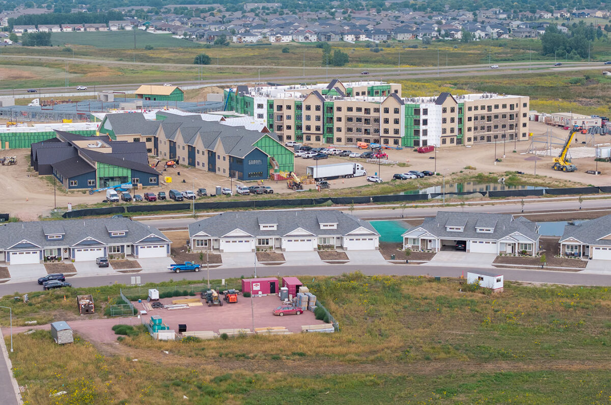 The memory care assisted living building at Founder's Crossing is located just south of the independent and assisted living buildings.